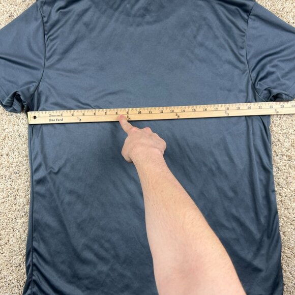 Adidas Gray T Shirt Polyester Athletic Running Shirt With Spell Out Logo XXL - Picture 7 of 7